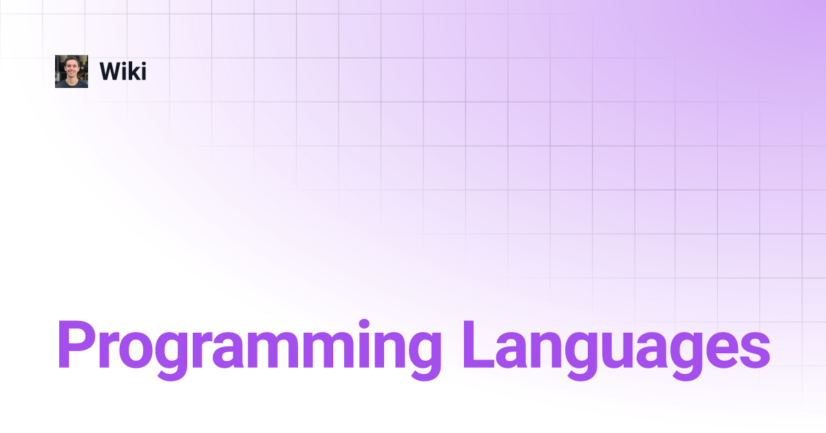 Programming Languages | Wiki
